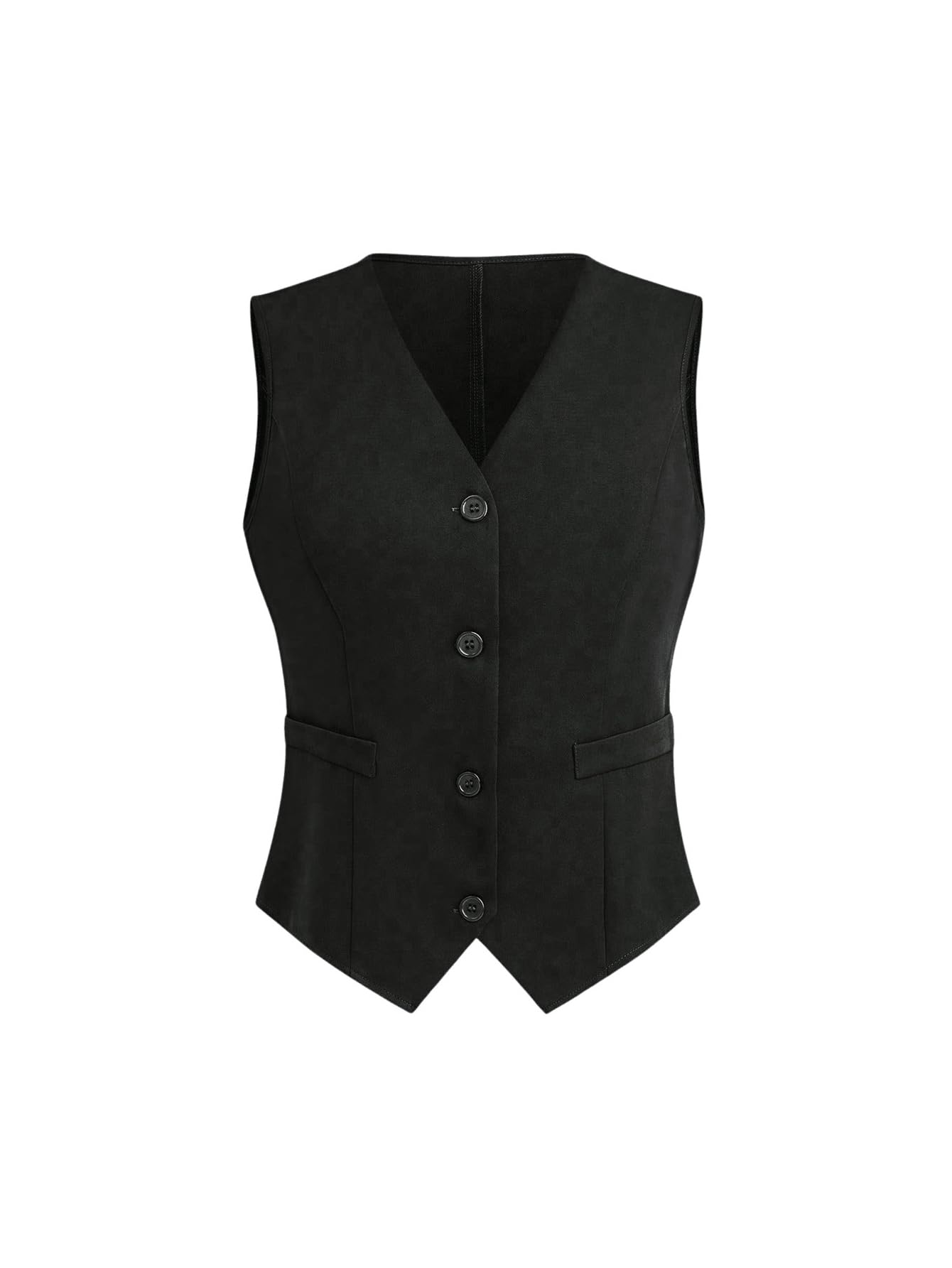 Floerns Womens Elegant Button Down Vests V Neck Sleeveless Business Casual Jackets