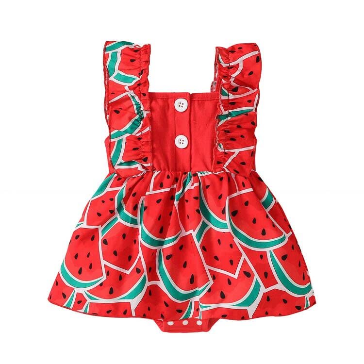 Borlai Bebé Hermana Vestido de Verano Conjuntos Recién Nacido Niñas Elegante Volantes sin Mangas Estampado Vestido de Mameluco
