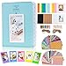 Produktbild Amimy Fotoalbum Zubehör Bundles Set für Fujifilm Instax Mini 7s 8 8 + 9 25 50 s 70 90, Polaroid Snap PIC-300, HP Ritzel, Kodak Mini 3-Zoll-Film (64 Taschen, Eisblau)