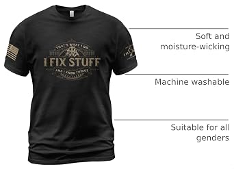 I Fix Stuff and Know Things Tshirt Men, Vintage Shirts 2 | Celebrate your handy skills with fun I Fix Stuff and handyman t-shirts made from comfortable cotton for everyday wear