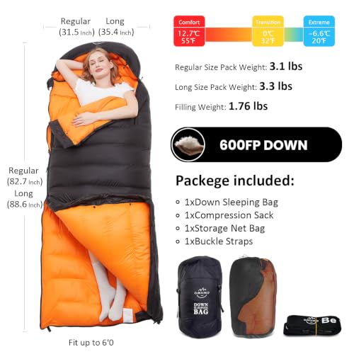 Bolsa de Dormir Rectangular de Plumas para Adultos Camping con Orificios para Brazos miniatura 3