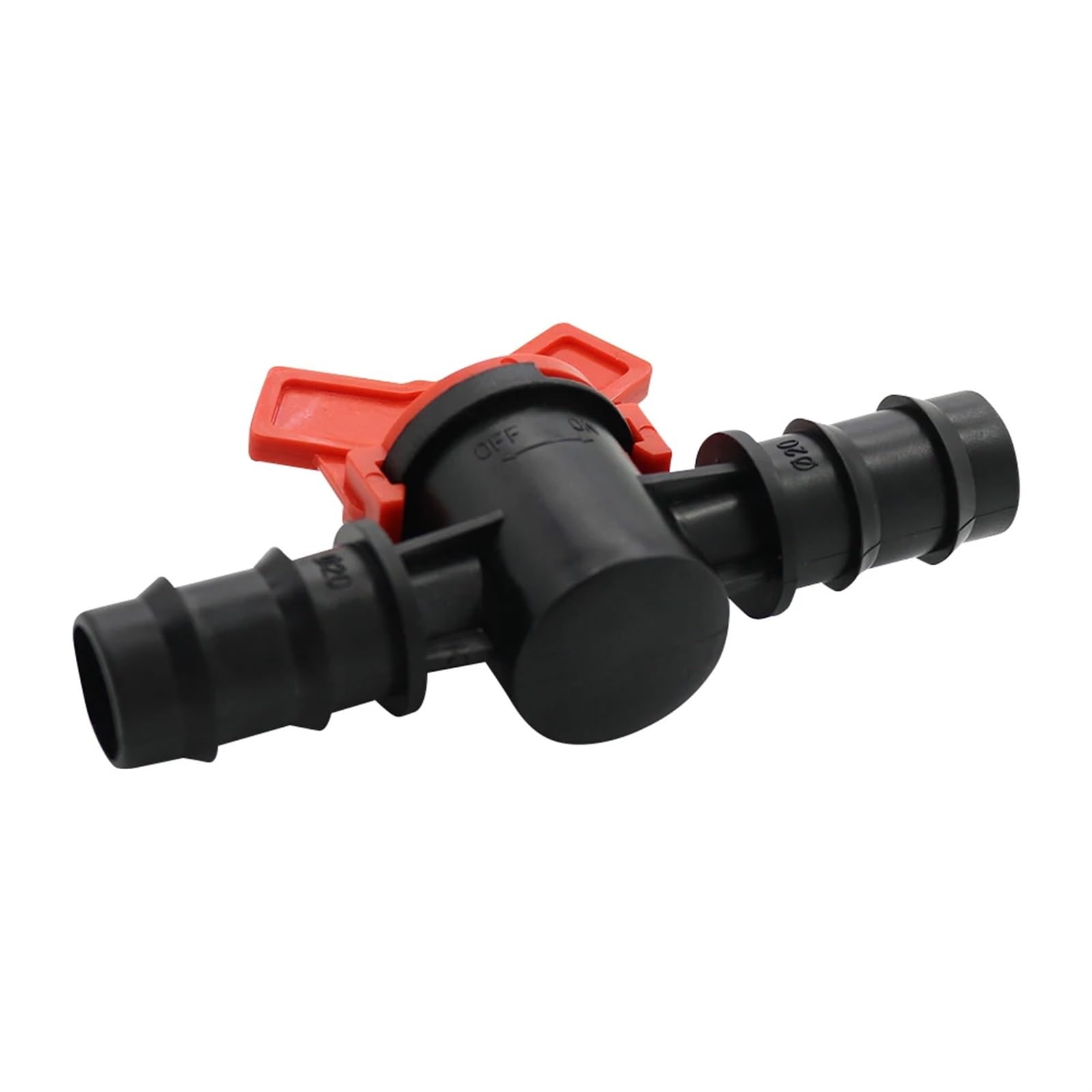Valvola di controllo dei raccordi for tubi di irrigazione collegata con tubo flessibile da 16 mm, valvola di passaggio del tubo di gocciolamento, valvola di controllo del flusso dell'acqua agricola, 1