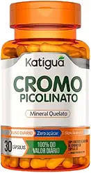 Katiguá, Picolinato de Cromo, Mineral Quelato, Sem sabor, Vegan products, 30 Cápsulas rígidas • 30 doses, Laranja