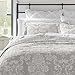 Laura Ashley - Twin Quilt Set, Cotton Reversible Bedding with Matching Sham, Lightweight Home Decor Ideal for All Seasons (Venetia Grey, Twin)