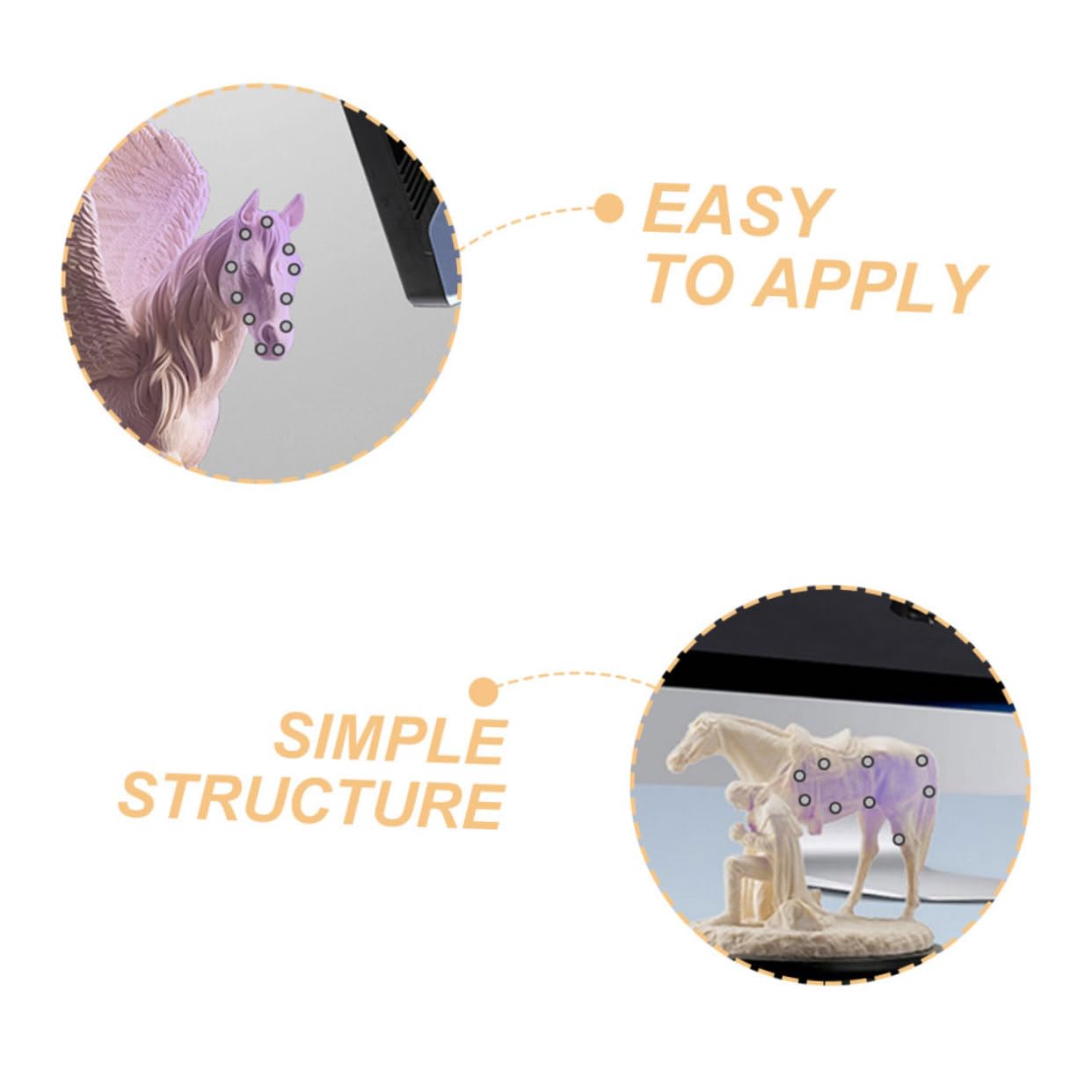 KICHOUSE 2sets Target Marker for 3D Scanner Long-Lasting Pet Reflective Film Marking Points 10sheets*2