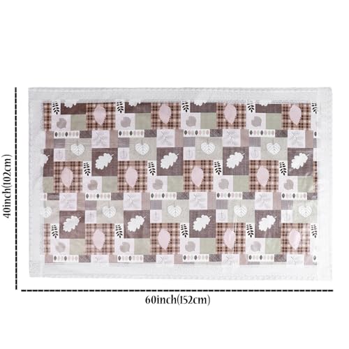 Image of Dakshya Industries PVC Waterproof Center Table Cover 40 x 60 Inch | Rectangle Coffee Table Cover | Spill Proof Oil Resistant Dustproof Heat Resistant Wipe Clean