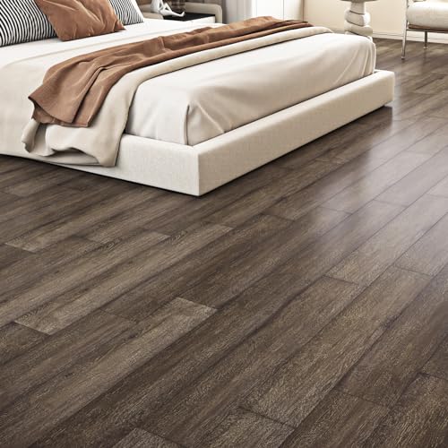 Carreaux de sol en vinyle imperméables au fini bois texturé