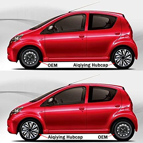 Hubcap Wheel Cover Replacement R15 Hub Caps Universal Wheel Rim Cover ABS Material Exterior Accessories for Car Trunk SUV -Set of 4 (15-Inch, Silver-Black) - Image 4