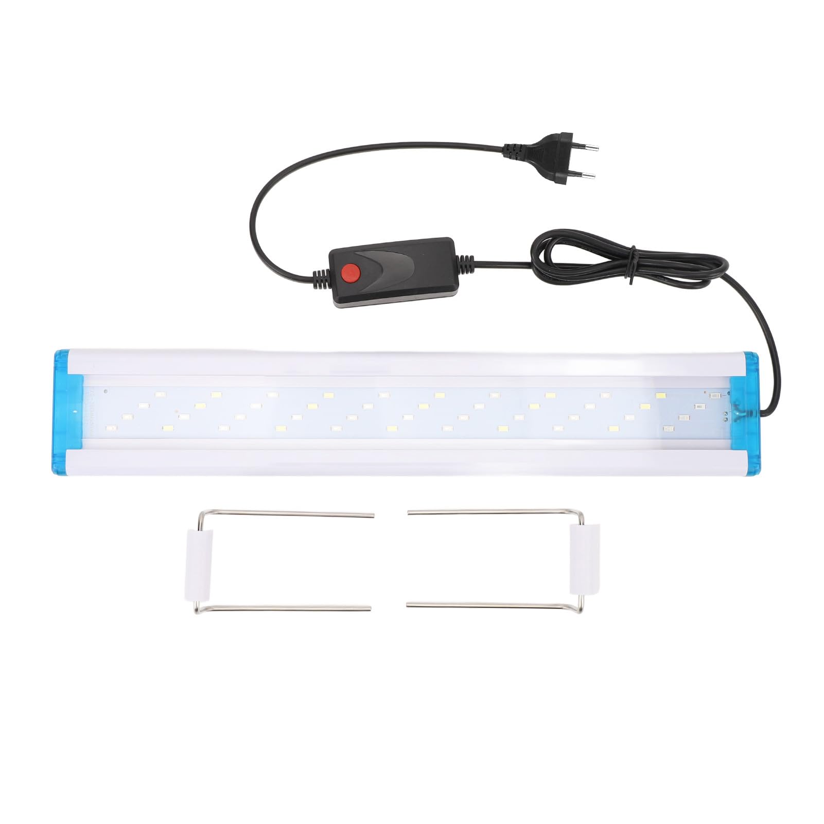 Tnfeeon Luce per Acquario a LED Illuminazione a 3 Colori per Boccia per Pesci con Staffe a Clip, Adatta per L'abbellimento Domestico (Spina UE 38 cm/15,0 pollici)