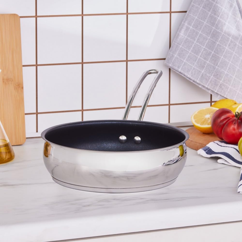 Amazon.com: KARACA Emirgan Frying Pan 22 cm, Stainless Steel Pan