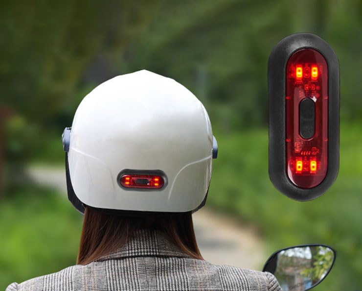 Motorcycle Bike Red Rear Helmet Light Lamp for ABUS Urban-I 3.0 ABUS Urban-Lite ABUS Urban-Vent, Bicycle Motorcycle Helmet Brake Light Warning Tail Light Night Riding Essential