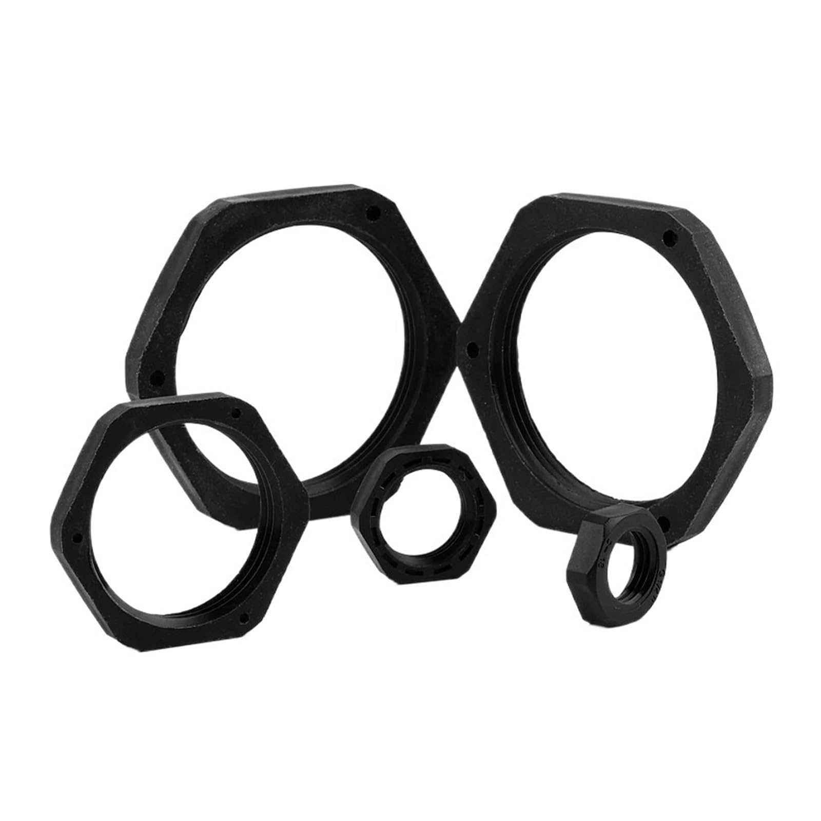 3-20 schwarze Nylon-Sechskantmuttern G-Gewinde 1/4 "3/8" 1/2 "3/4" 1 "1,2" 1,5 "2" Befestigungsstandardteile Wasserrohrverbindung(G2 inch,20pcs)