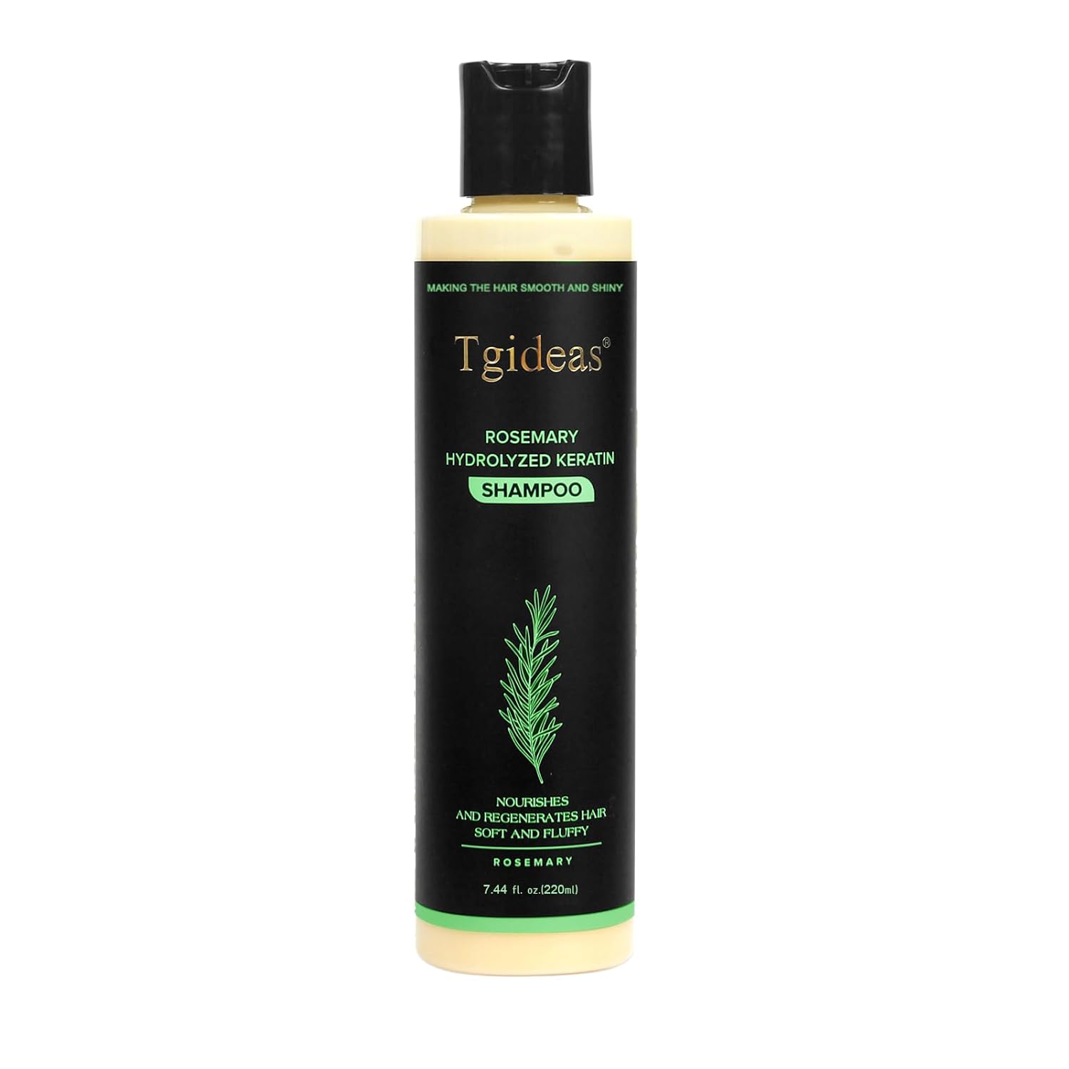 (Similar to stock photo) Tgideas Organic Rosemary Hair Growth Shampoo for Women and Men-Natural Thickening & Strengthening Shampoo with Hydrolyzed Keratin for Thinning Hair & Hair Loss 7.4 fl.oz 7.4 Fl Oz (Pack of 1)
