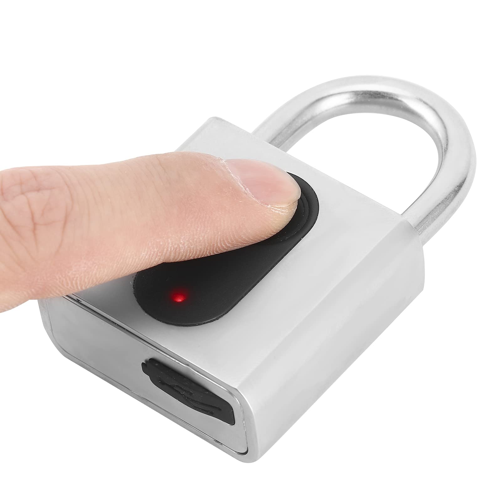 Candado Inteligente con Huella Dactilar, Cerradura de Aplicación Bluetooth Impermeable, Seguridad Antirrobo para Equipaje, Bicicletas, Gabinete - Aleación de Zinc, 1 Unidad