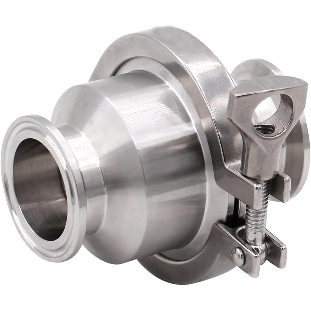 Zawór zwrotny trójzaciskowy, sanitarny ze stali nierdzewnej 304, jednokierunkowy przepływ, uszczelka EPDM, 19-102 mm, trwały i niezawodny dla przemysłu spożywczego, łatwa instalacja