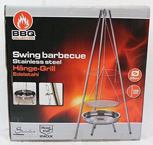 Preisvergleich Produktbild Trendkontor BBQ Edelstahl Schwenkgrill / Hängegrill