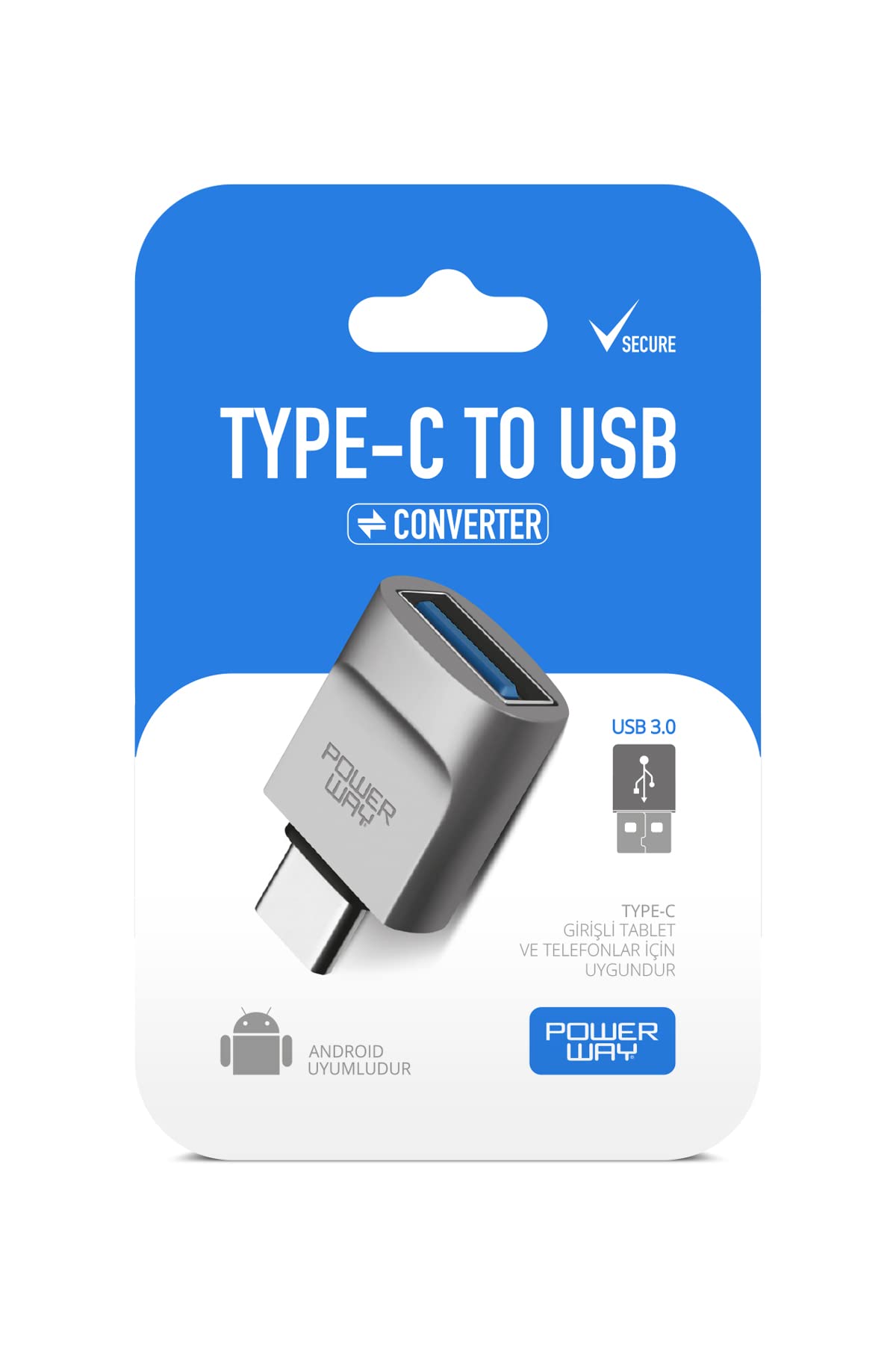 Powerway Type-C to Usb 3.0 (YÜKSEK HIZLI) Veri Aktarımı Otg Çevirici ...