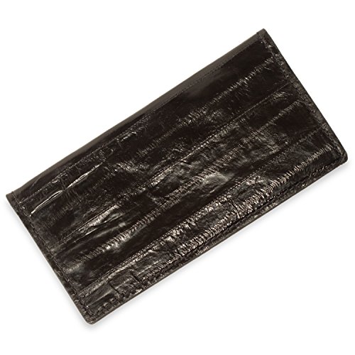 Black Eel Skin Rodeo Checkbook Wallet - Image 3