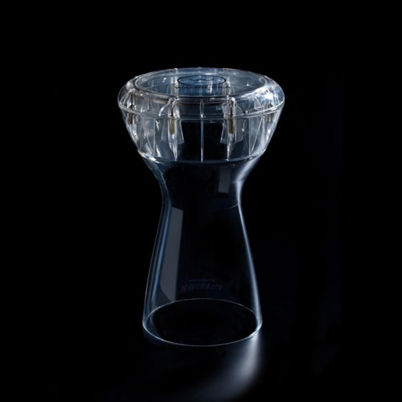 Diamond Darbuka Drum mit 22,2 cm Kopf, mit Messing-Stimmtasten und gepolsterter Tasche, 43,2 cm Länge (kristallklares PC)