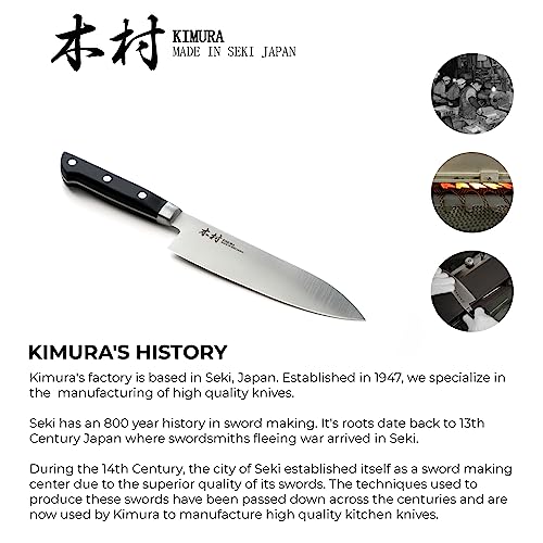 Image of Kimura Santoku Knife, [Made in Japan], 7 inch Professional Chef Knife, Ultra Sharp High Carbon Molybdenum Stainless Steel Kitchen Knives, Chefs Knives with Ergonomic Handle - Japanese Chef's Knife