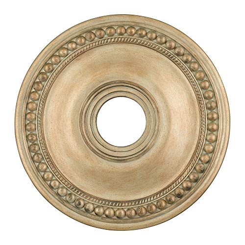 Image of Livex Lighting 82074-73 Wingate Ceiling Medallion, Hand Painted Antique Silver Leaf,1.5H x 20Dia