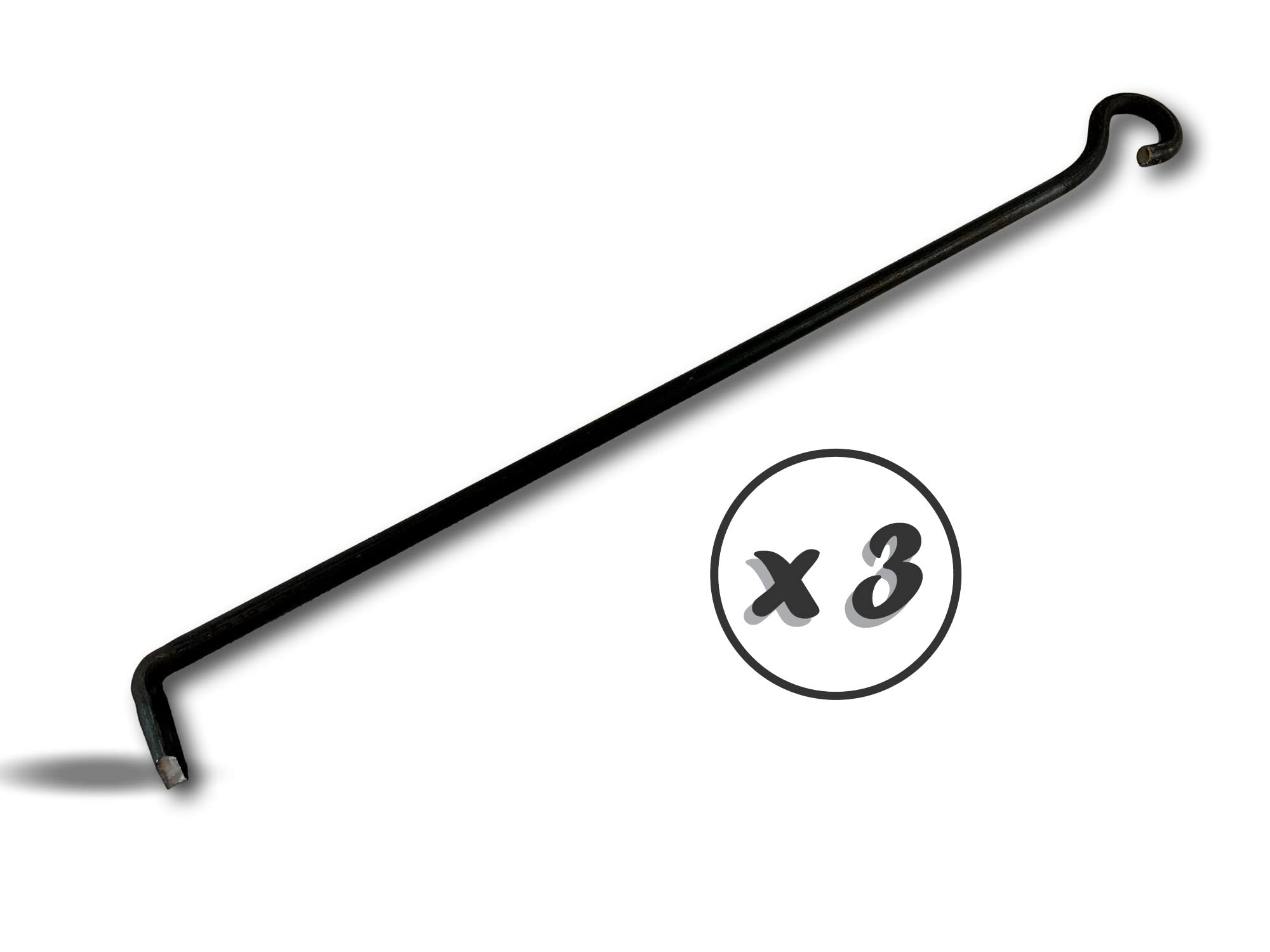 Herbata mieszadła model stali kutej 66 cm | Zestaw 3 sztuk | Akcesoria do pielęgnacji pieca na drewno grill kocioł kominkowy | Do węgla drzewnego | Ogień podnieś ożywienie | Kibros CHTISO66x3