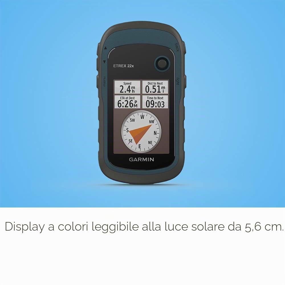 Garmin 010-02256-00 eTrex 22x, robusto navigatore GPS portatile, nero/blu navy