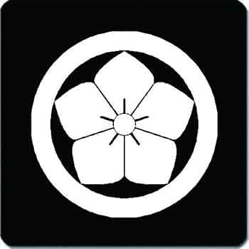 古布藍染　家紋　丸に桔梗 古布藍染 家紋 丸に桔梗