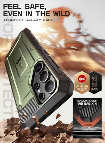 Image of SUPCASE for Samsung Galaxy S25 Ultra Case with Stand (Unicorn Beetle Pro), [2 Front Frames] [Built-in Screen Protector & Belt-Clip] Military-Grade Protection Phone Case for S25 Ultra 6.9 Inch, Guldan