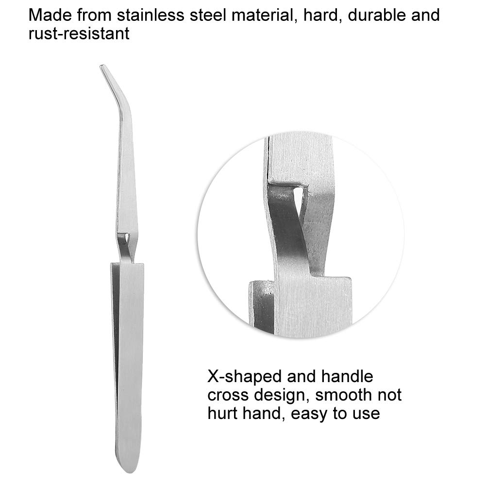 Pince a Pincher pour Ongle Pince à Pincher Classique, Pince à Ongles en Acier Inox pour Recourber la Forme des Ongles Pick-up les Clous Strass Bijoux Outil Nail Art Manucure et Pédicure