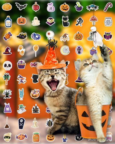 300 PCS Halloween Pumpkin Stickers,Waterproof Vinyl Water Bottle Stickers - image 5