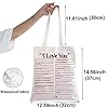 BWWKTOP Singer Album Canvas Tote Bag Singer Fans Gift Song Lyrics inspired Shoulder Bag For Women, I Love You Tg, One Size #1