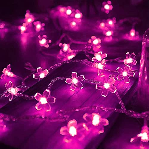 Fullbell Easter Lights Easter Decorations Pink Lights 33 Feet 100 Led Outdoor String Lights Fairy Lights Pink Room Decor Flower String Lights For Wedding Party Tree Spring Decor Room Lights (Pink) #TOP5