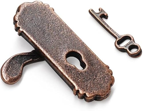 Miniatura 2 de Odoria Manija de puerta derecha en miniatura 112, accesorios de decoración de casa de muñecas, bronce