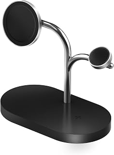 Samsung S25 inductielader, magnetisch, 15 W, gelijktijdig opladen: smartphone, horloge, buds (45 W totale oplader). 3-in-1 laadstation, stabiele magnetische uitlijning, compact design