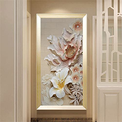 Point de croix diamant fleurs blanches, un cadeau créatif idéal - 2