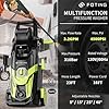 FOTING Pressure Washer, 4500 PSI 3.2 GPM Power Washer with Extra Hose, 23FT Hose 16FT Power Cord, 4 Nozzle/Foam Cannon, High Pressure Washer for Cars, Fences, Patio, Home