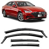Voron Glass in-Channel Extra Durable Rain Guards for Hyundai Sonata 2020-2023, Window Deflectors, Vent Window Visors, 4 Pieces - 220226