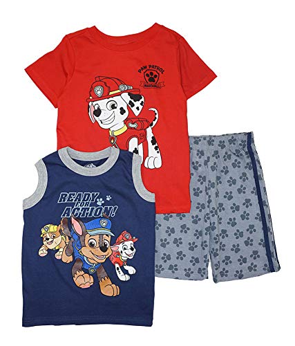 Image of Nickelodeon Paw Patrol Little Boys Three-Piece Short Set