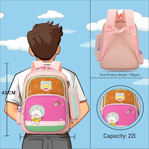 Image of Tinytot 22 Litre 17-Inch Waterproof Large School Bag for Boys & Girls, Kids School Bag, School Backpack for Girls and Boys, for Kids, Ideal for Children