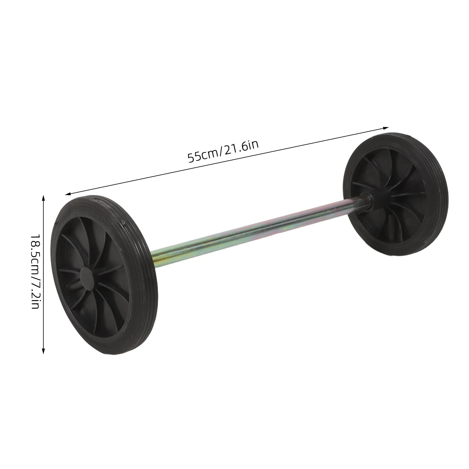 OUNONA 1 jeu de roues de rechange pour poubelle - Roues robustes en caoutchouc de 18 cm (7 po) avec creux de 56 cm (22 po) pour poubelles de 240 L (63,4 gallons). Installation facile et fonctionnement
