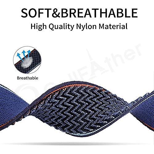 Image of CellFAther 20mm Watch Band Elastic Nylon Loop with Quick Release pins Compatible with Samsung Galaxy Watch Active 2 44,40mm / Galaxy Watch 3 41mm / Galaxy Watch 42mm /Gear S2 /Classic (Midnight Blue)