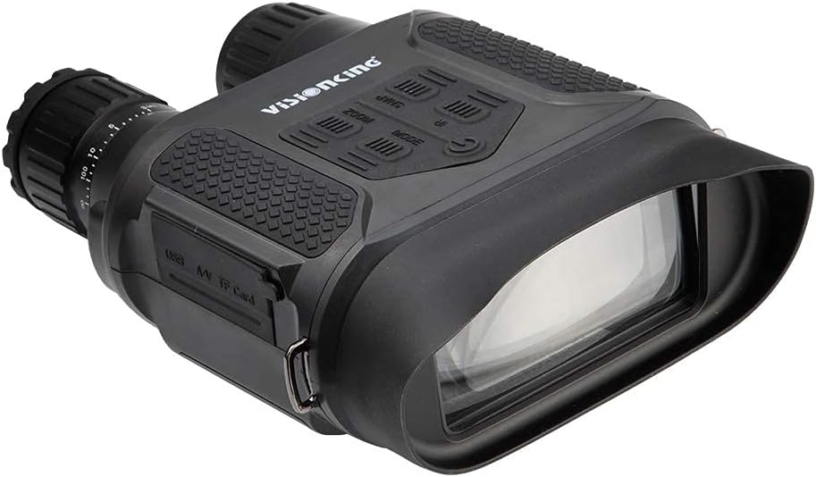 IR Digital Night Vision Binoculars HD Large Display Night Goggles Outdoor Hunting Night Vision with Video Recording and HD Shooting with 8GB SD Card (Black)