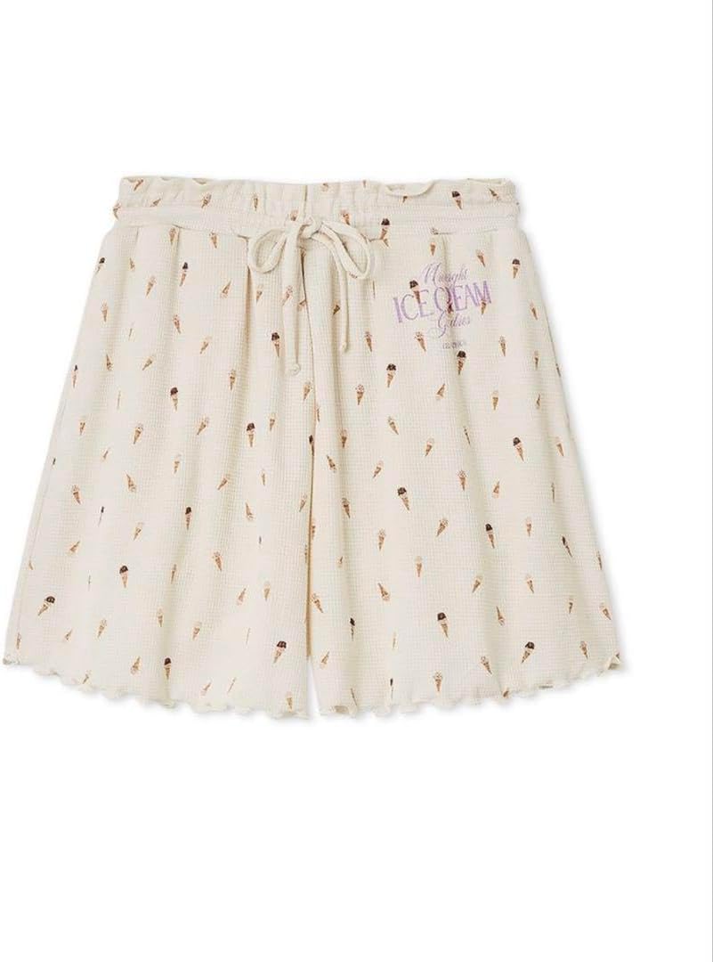 ジェラートピケ 接触冷感 アイス柄ワッフルプルオーバー&ショート ジェラートピケ 接触冷感 アイス柄ワッフルプルオーバー&ショート