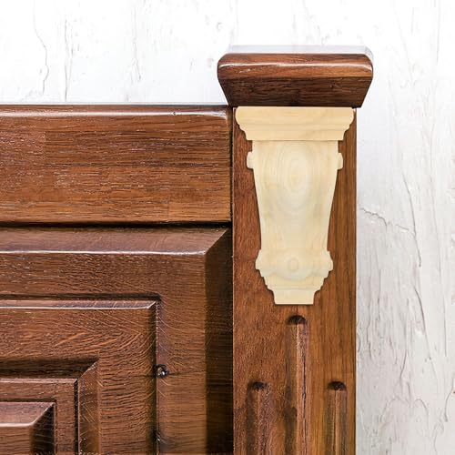 Ménsulas de madera para esquinas de chimeneas Healeved juego decorativo estilo europeo 5