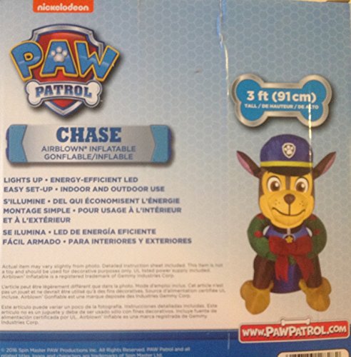 Paw Patrol Chase With Wreath Airblown Inflatable 3 Ft Tall Christmas #TOP1