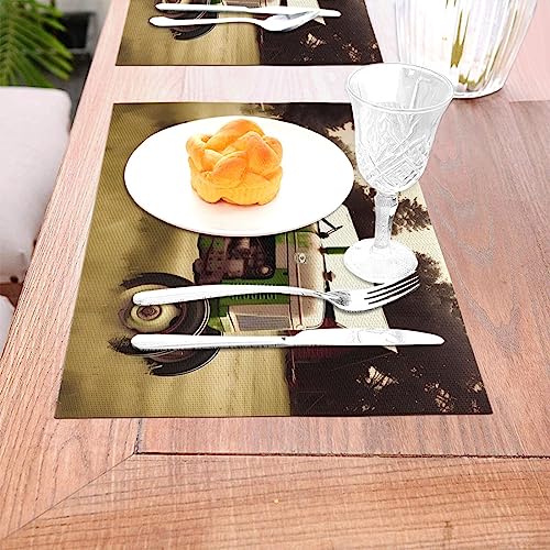 Sets de table lavables motif tracteur pour protéger des taches - 8