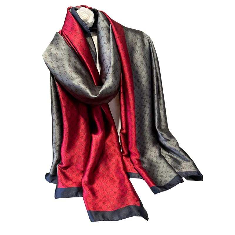 Écharpe en soie pour femme grand foulard d'été léger contre la fraîcheur des soirées