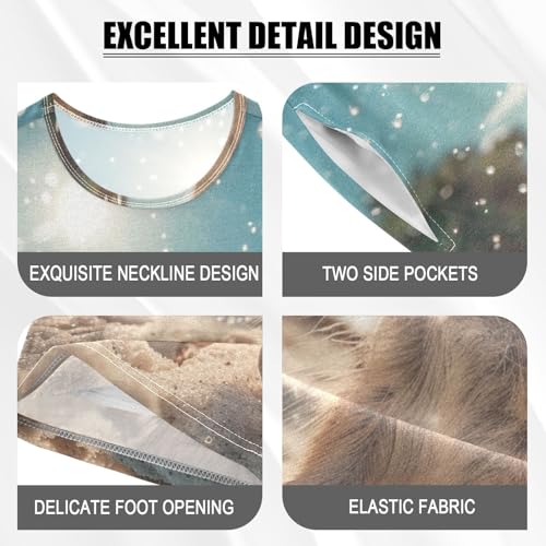 ALAZA Cute Mouse on The Summer Beach Pajama Set Short Sleeve Sleepwear Soft Lounge Nightwear4