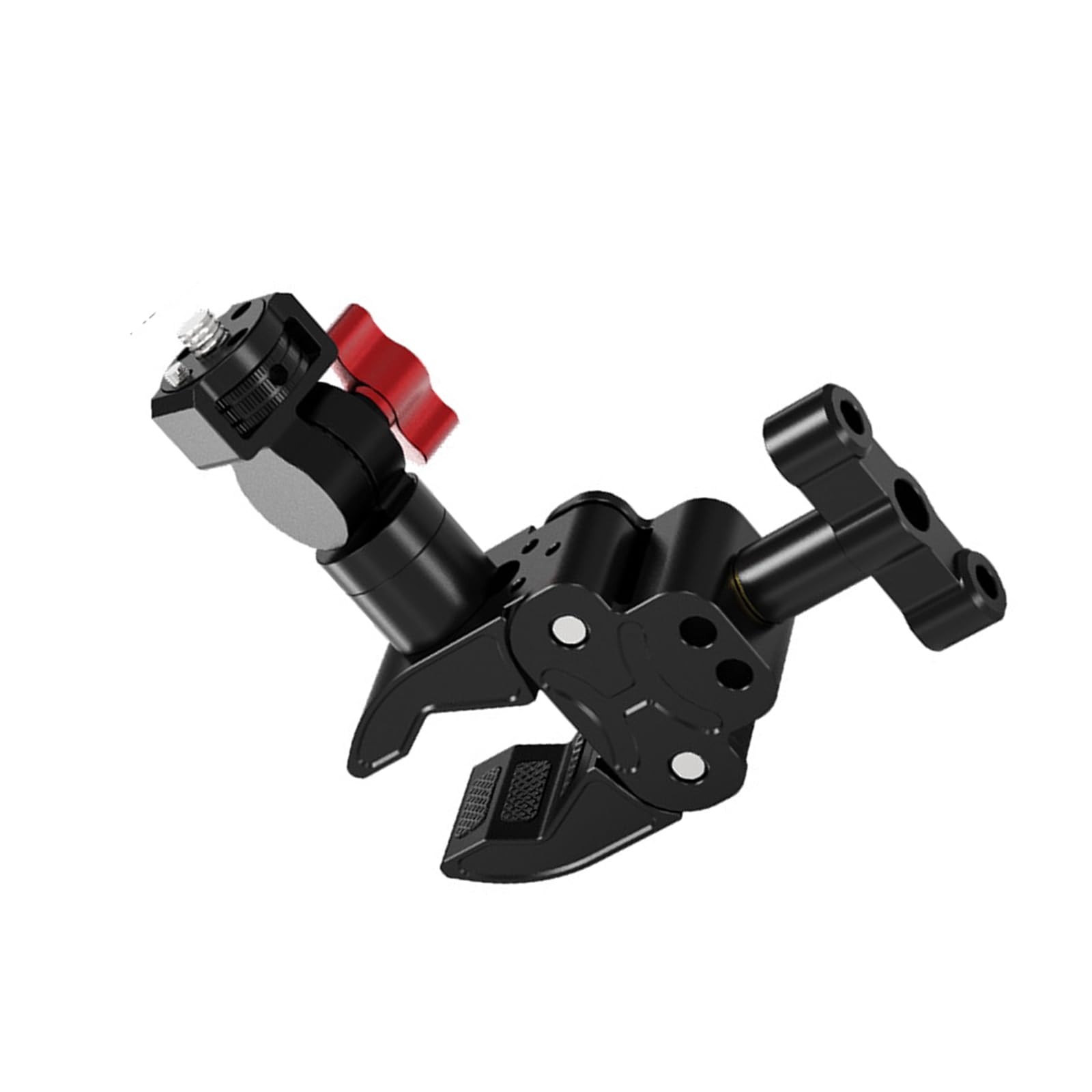 Staffa di morsetto per fotocamera in alluminio resistente alle intemperie per monitor microfoni DSLR 1/4 "Adattatore a sgancio rapido Morsetto per fotocamera ad angolo regolabile per esterni